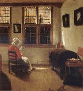 Pieter Janssens Elinga Woman Reading oil painting reproduction